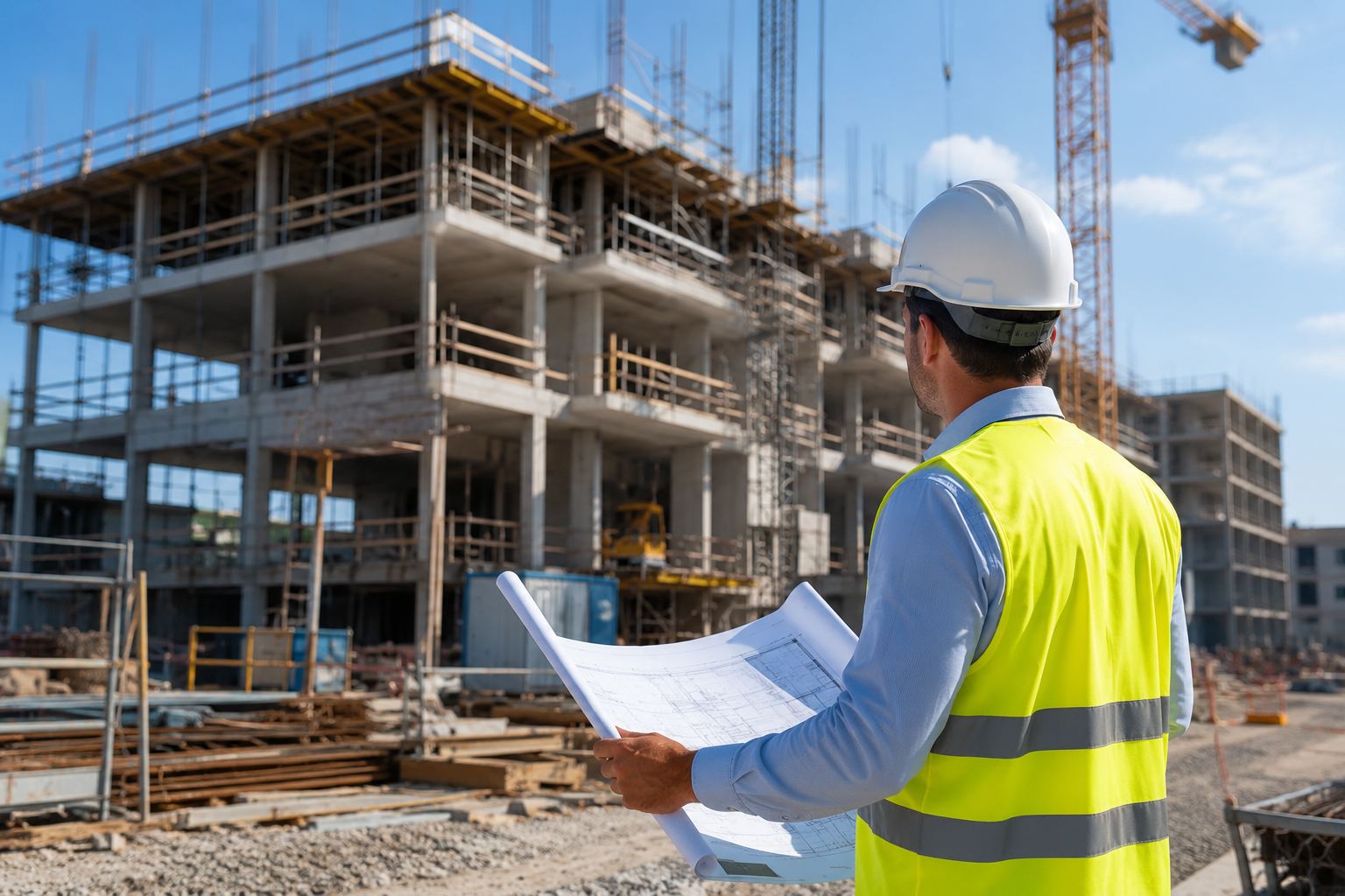 Garantie décennale, artisan sur un chantier de construction